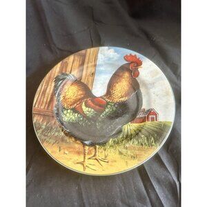 Rooster Plates (4) - David Carter Brown Collection "On the Farm"  Set Of 4